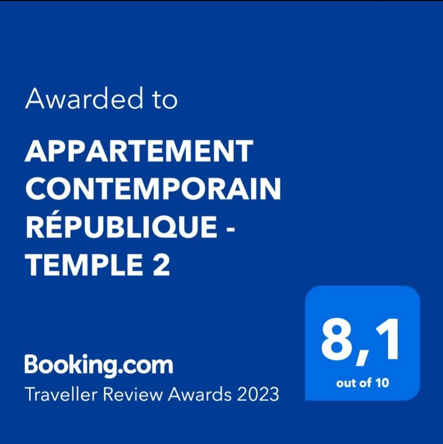 Appartement Contemporain Republique - Temple 2 Paris Eksteriør billede